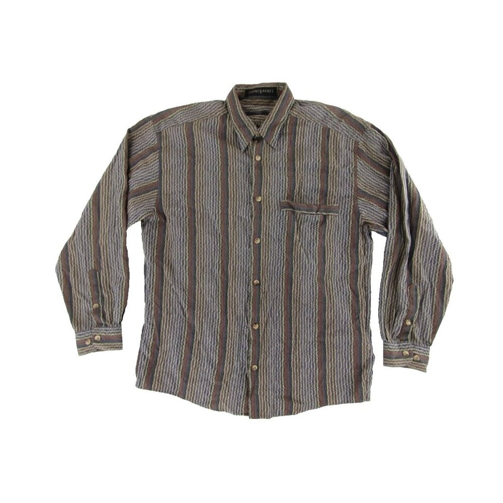 Jhane Barnes Mens Dress Shirt M Multicolor Long Sleeve Button Up